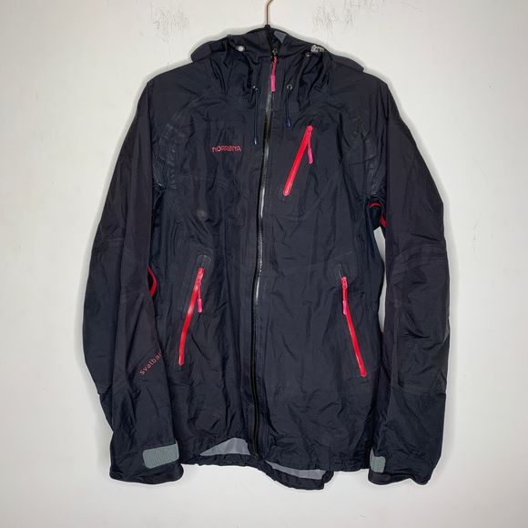 Norrona Jackets & Blazers - Norrona Svalbard Black Rain Jacket Hood Waterproof